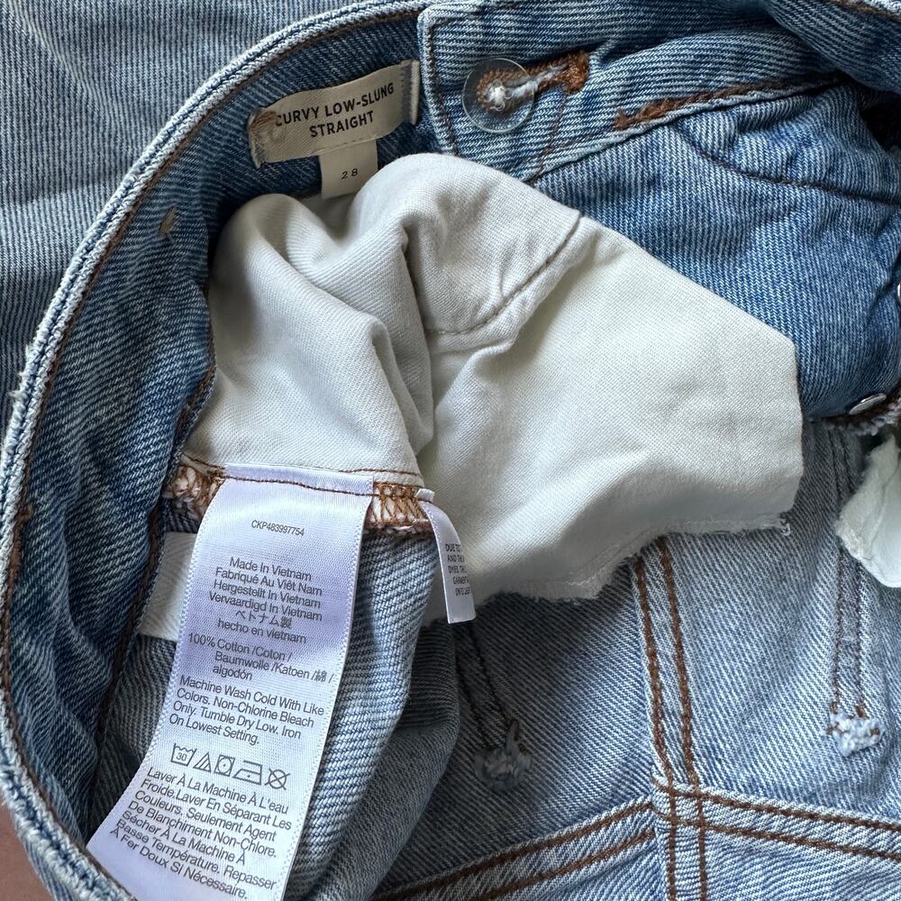 madewell curvy low-slung straight jeans sevilla wash: no689 crosstab edition 28 - Picture 10 of 10